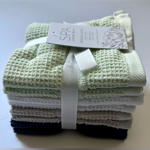 🎁SPA Luxury Bath Washcloths - 8 Pack - 12” x 12” - Multi Color - Picture 5 of 5